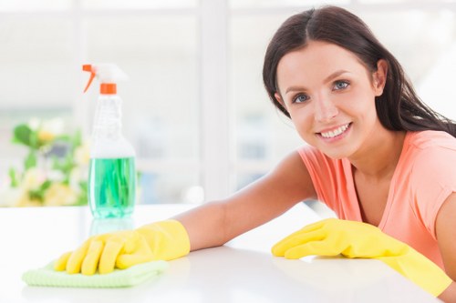 Mitcham Carpet Cleaners technician preparing safely for a carpet cleaning job