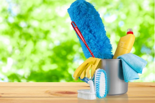 Carpet cleaning team focusing on waste separation and recycling in Mitcham