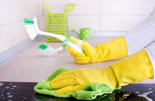 Careful spot cleaning of a fabric stain